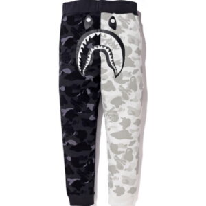 Pantalon de survêtement BAPE x Neighborhood Split Camo Shark Noir/Blanc noir et blanc 243630
