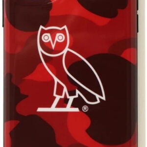 Coque de protection BAPE x OVO Color Camo Iphone 11 Pro Case Rouge Noir 239362