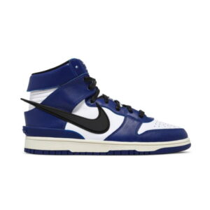 Baskets AMBUSH x Nike Dunk High Deep Royal Bleu royal profond/Blanc/Ivoire pâle/Noir CU7544 400