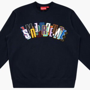 Sweat Supreme Stacked Crewneck Bleu marine SS21SW76 NAVY