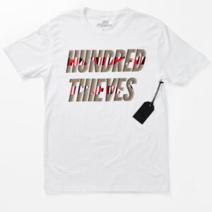 100 Thieves Glitch T-shirt Blanc Noir 262047