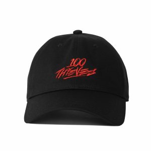 Casquette de Baseball 100 Thieves Jam Dad Hat, noir/rouge, noir/rouge, 263715