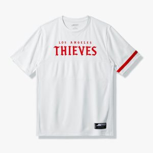 T-Shirt 100 Thieves LA Thieves Maillot Officiel Extérieur Blanc Gris 259934