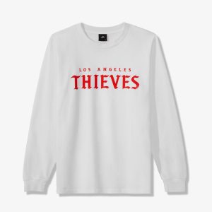 100 Thieves LA Thieves Signature LS T-shirt Blanc Blanc 259949
