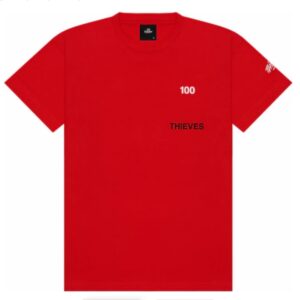 T-shirt 100 Thieves Numbers Rouge Rouge 261597