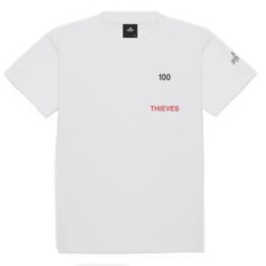 T-shirt 100 voleurs numéros T-shirt blanc noir 262204