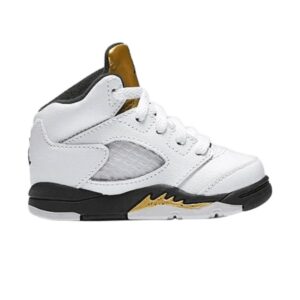 Air Jordan 5 Retro TD Noir Métallisé Or Coin Baskets Noir 440890 133