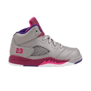 Air Jordan 5 Retro TD Baskets florales roses Marron 440890 009