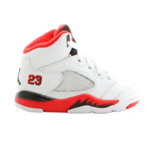 Air Jordan 5 Retro Td blanc feu rouge baskets 832019 162