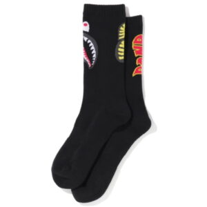 Chaussettes de sport BAPE 2nd Shark Socks Noir Noir 246809