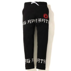 BAPE A Swimming Ape Pantalon de survêtement slim avec lettres Noir Noir 245683