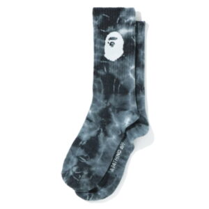 Chaussettes de sport BAPE A Swimming Ape Men Ape Head Tie Dye Chaussettes Noir Gris 250657