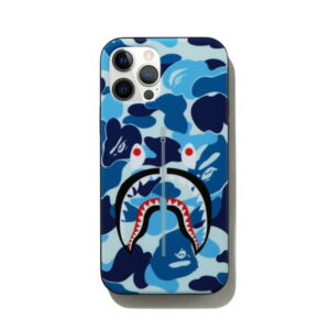 Coque de protection BAPE ABC Camo Shark iPhone 12/12 Pro Case Bleu Blanc 249387