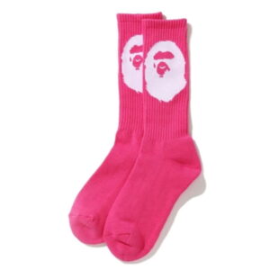 Chaussettes de sport BAPE Big Ape Head Chaussettes Rose Orange 249603