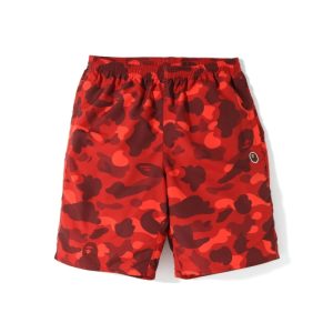 Short de sport BAPE Color Camo Beach Shorts Rouge rouge 245835