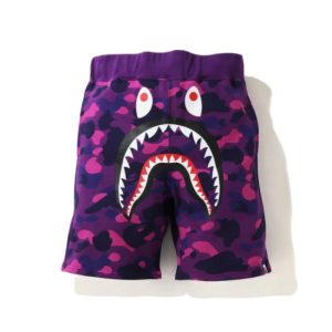 BAPE Color Camo Shark Sweat Shorts (SS21) Violet Noir 245322