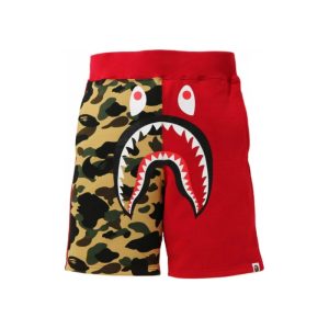 BAPE Shark Sweat Shorts (SS21) Rouge Noir 245040