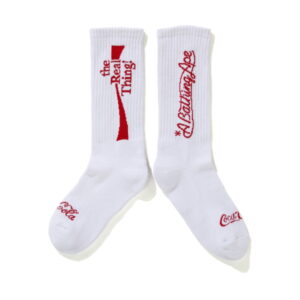 Chaussettes de sport BAPE x Coca Cola Chaussettes Blanc Crème 251581