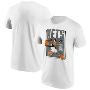 Brooklyn Nets Fanatics Branded Space Jam Tune Squad Daffy Duck T-Shirt – Homme Blanc 253912