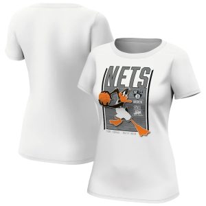 Brooklyn Nets Fanatics Branded Space Jam Tune Squad Daffy Duck T-Shirt – Femme Blanc 253595