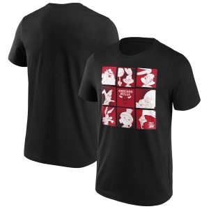 T-shirt Space Jam Tune Squad de marque fanatiques des Chicago Bulls – Homme Noir 254051