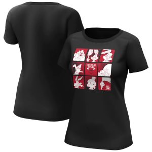 T-shirt Space Jam Tune Squad de marque fanatiques des Chicago Bulls – Femme Noir 253125