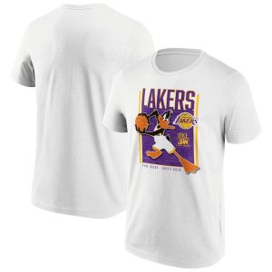 Los Angeles Lakers Fanatics Branded Space Jam Tune Squad Daffy Duck T-Shirt – Homme Blanc 254121