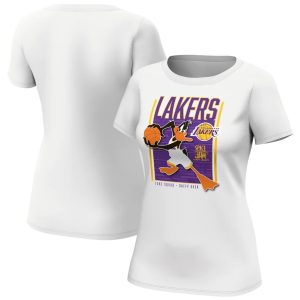 T-shirt Daffy Duck de marque Space Jam Tune Squad des Los Angeles Lakers Fanatics – Femme Blanc 253155