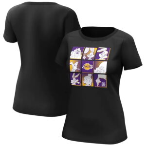 T-shirt Space Jam Tune Squad de marque fanatiques des Los Angeles Lakers – Femme Noir 253832