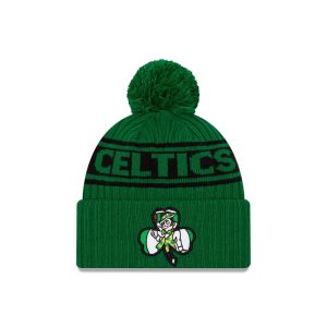 New Era Boston Celtics 2021 Draft Edition Pom Knit NBA Bonnet Vert 261033