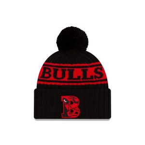 New Era Chicago Bulls 2021 Draft Edition Pom Knit NBA Bonnet Blanc 263218