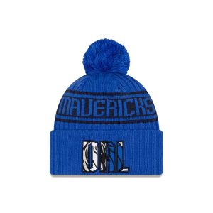 New Era Dallas Mavericks 2021 Draft Edition Pom Knit NBA Bonnet Bleu 262191