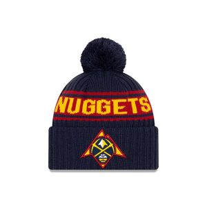 New Era Denver Nuggets 2021 Draft Edition Pom Knit NBA Bonnet Vert 259871