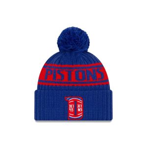 New Era Detroit Pistons 2021 Draft Edition Pom Knit NBA Bonnet Marine 262085