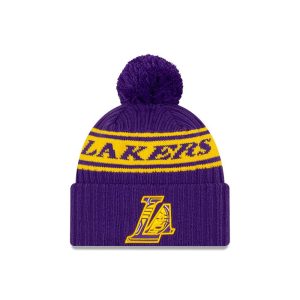 New Era Los Angeles Lakers 2021 Draft Edition Pom Knit NBA Bonnet Noir 259898
