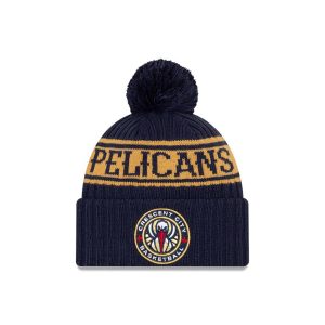 New Era New Orleans Pelicans 2021 Draft Edition Pom Knit NBA Bonnet Rose 262156