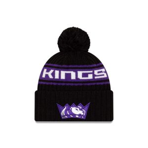 New Era Sacramento Kings 2021 Draft Edition Pom Knit NBA Bonnet Noir 259868