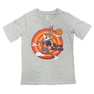 Outerstuff Bugs Bunny Tune Squad Space Jam 2 Nom et numéro T-shirt pour jeunes Gris 257010