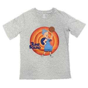 Outerstuff Granny Tune Squad Space Jam 2 Nom et numéro T-shirt pour jeunes T-shirt de basket-ball Gris 257045
