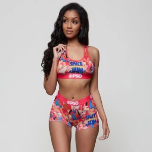 Short de sport PSD Lola Bunny Allover Space Jam 2 Short garçon gris 256745