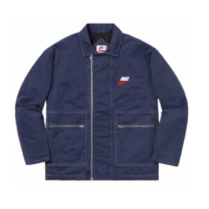 Veste de travail matelassée Supreme x Nike à double fermeture éclair Marine Marine 259334