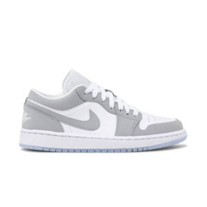 Femme Air Jordan 1 Low Blanc Loup Gris Noir DC0774 105