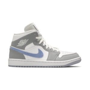Femme Air Jordan 1 Mid Wolf Gris Aluminium BQ6472 105