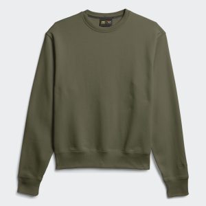 adidas Pharrell Williams Basics Sweat-shirt à col rond Olive Cargo Olive Cargo 265370