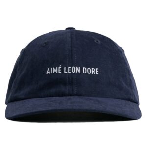 Casquette de baseball Aimé Leon Dore Chapeau en nylon brossé Marine Crème 278277