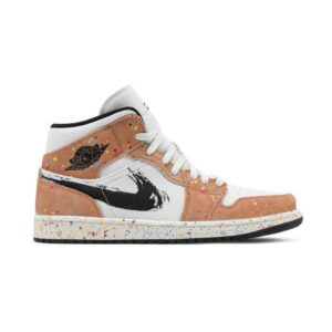 Air Jordan 1 Mid SE Brushstroke Paint Splatter Bleu DA8005 100