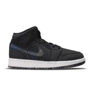 Air Jordan 1 Mid SE Crater Noir GS Bleu DM4334 001