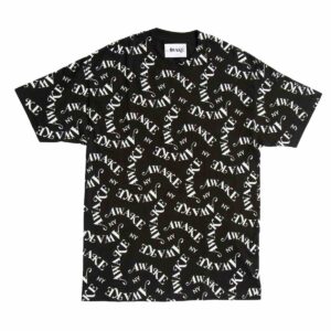 T-shirt Awake All Over avec logo imprimé noir rose 285083