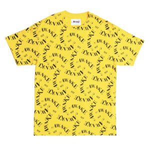 T-shirt Awake All Over avec logo imprimé jaune bleu 285470