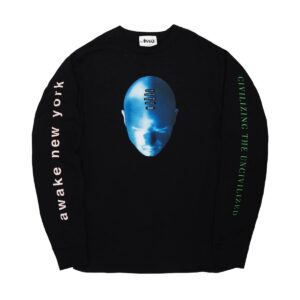T-shirt à manches longues Awake Civilized Noir Bleu 285476